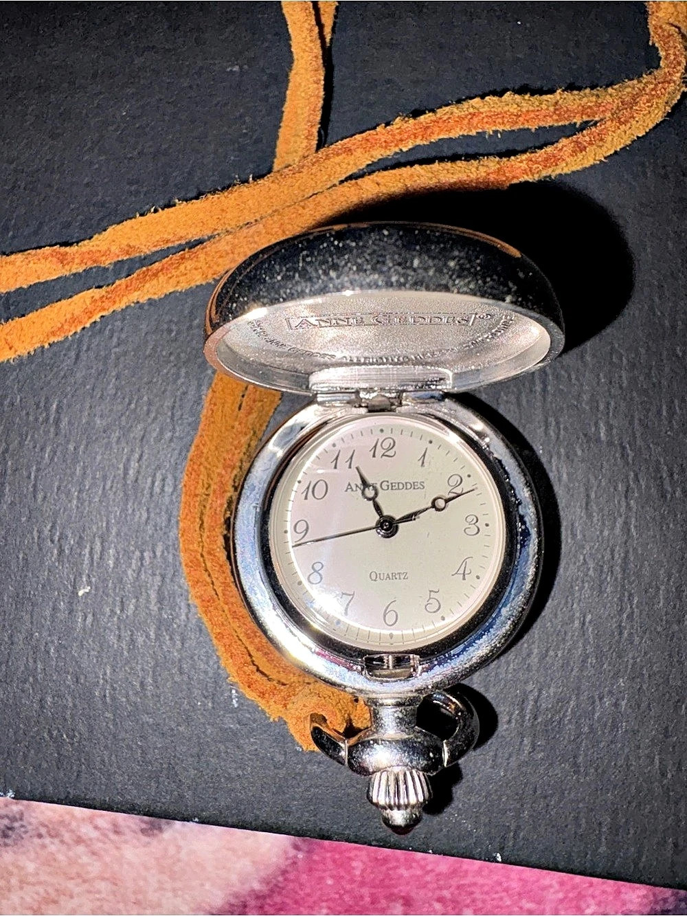 African American twin baby angels. Watch. Anne Geddes Baby Photo Pocket Watch Ne